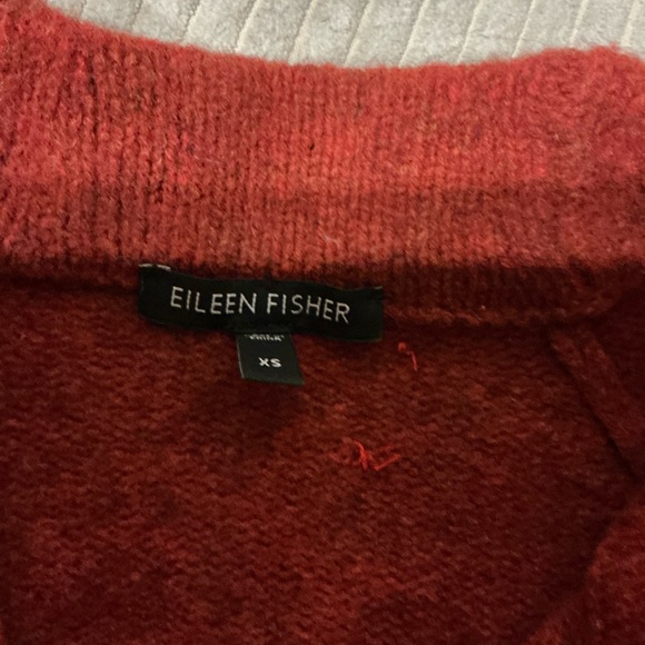 Eileen Fisher Women's Vibrant Red Turtleneck Sweater - Picture 1 of 4
